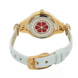 Đồng hồ nữ MS502D Mangosteen Seoul Hàn Quốc dây da (Trắng vàng)